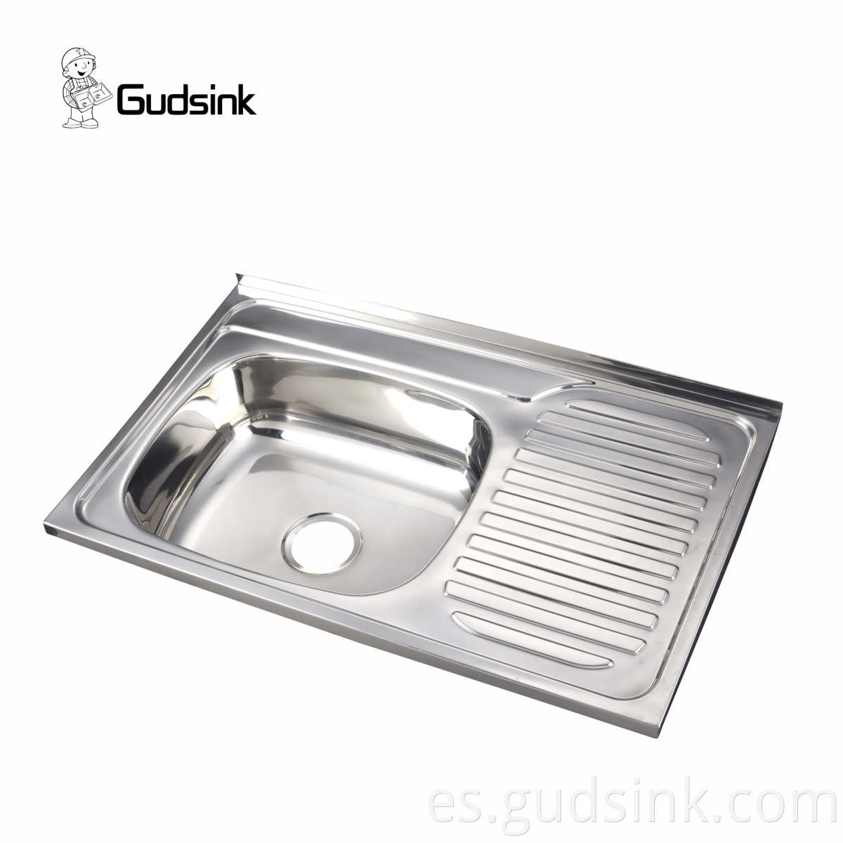 stainless steel sink with faucet